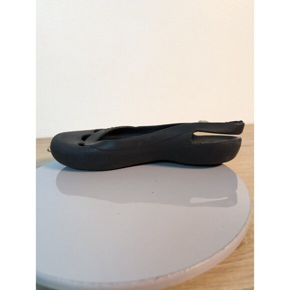 CROCS Black Prima Ballet Flats Shoes Women's Size 8 Casual Work Comfy Classic * - Picture 7 of 10